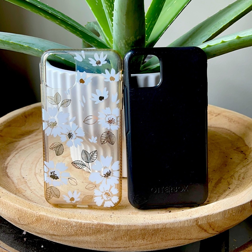 2 iPhone 11 Pro Max phone cases. Otterbox